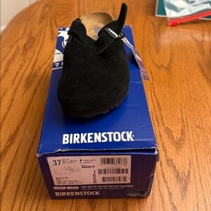 Birkenstock Black Suede Mules